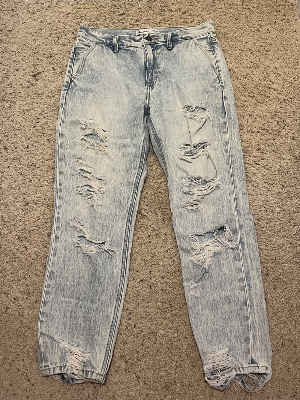 KanCan Light Wash Distressed Boyfriend Jeans